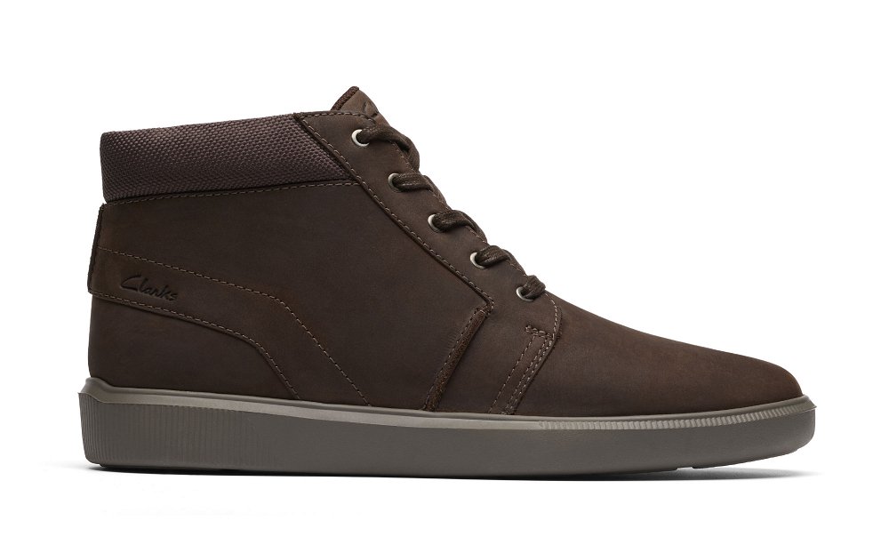 Clarks Ανδρικά Δερμάτινα Μποτάκια Brodin Mid