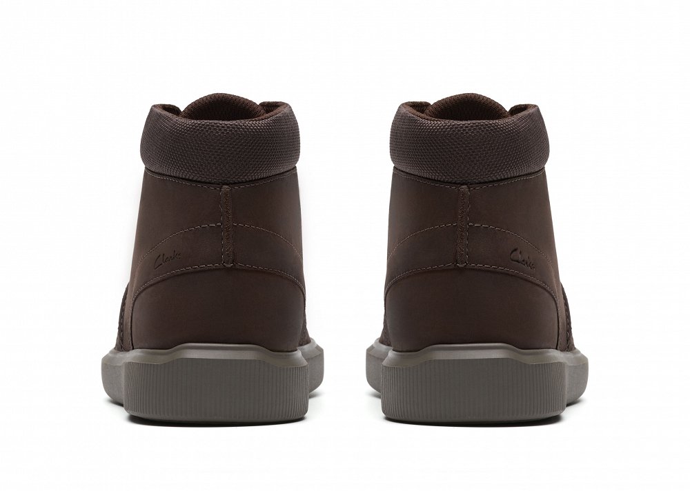 Clarks Ανδρικά Δερμάτινα Μποτάκια Brodin Mid