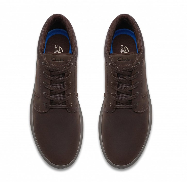 Clarks Ανδρικά Δερμάτινα Μποτάκια Brodin Mid