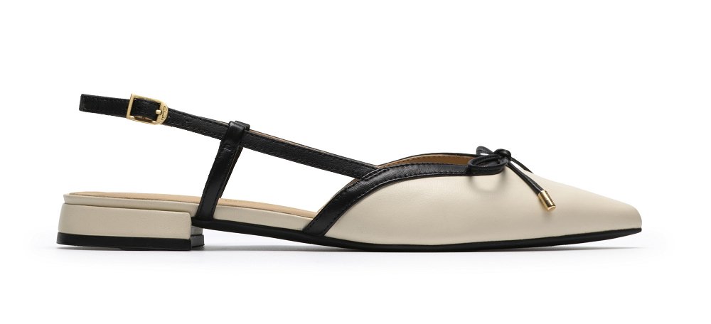 Clarks Δερμάτινη Γόβα Sensa15 Bow 26186115 Cream Leather