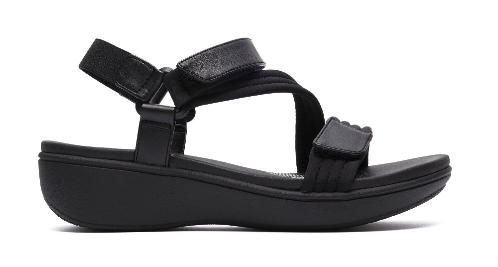 Clarks Γυναικείο Cloudsteppers Πέδιλο Brinkley Rae Sun 26186834 Μαύρο