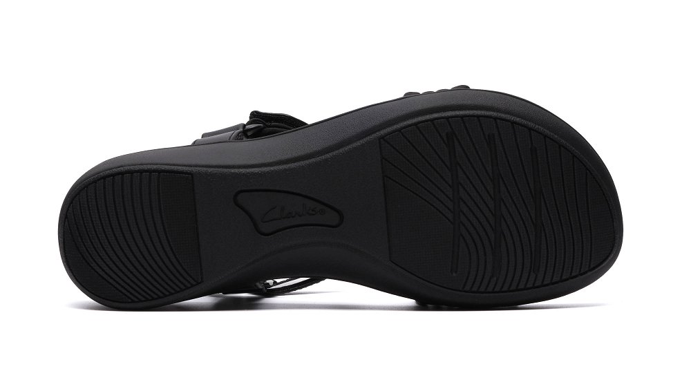 Clarks Γυναικείο Cloudsteppers Πέδιλο Brinkley Rae Sun 26186834 Μαύρο