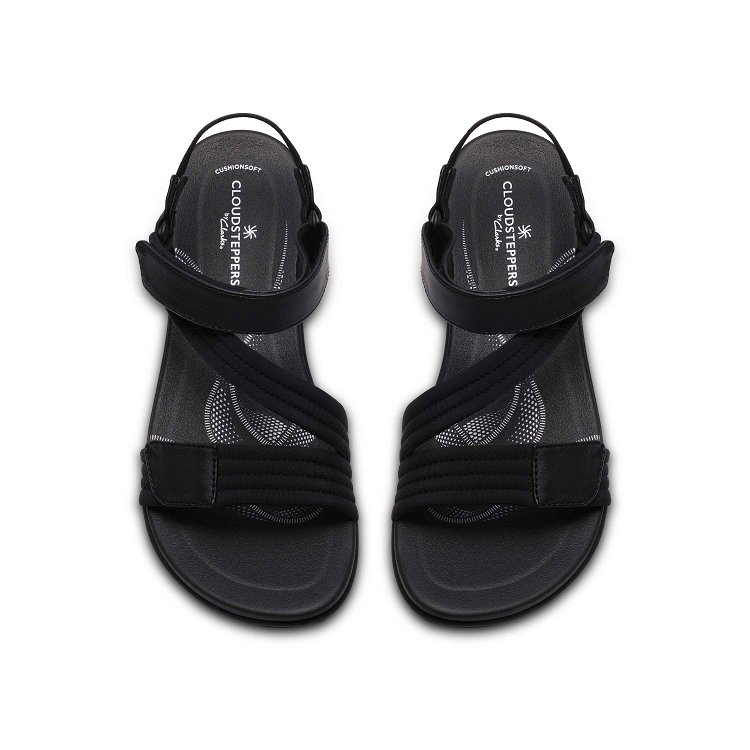 Clarks Γυναικείο Cloudsteppers Πέδιλο Brinkley Rae Sun 26186834 Μαύρο