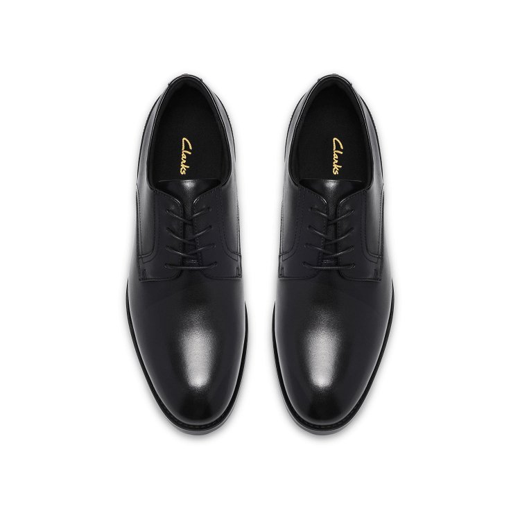 Clarks Ανδρικά Δετά Παπούτσια Bowburn Lace 26189035 Black Leather