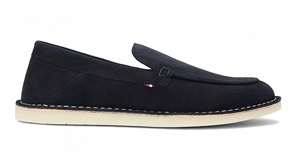 Tommy Hilfiger Ανδρικό Δερμάτινο Μοκασίνι FM0FM05782 DW5 Μπλε