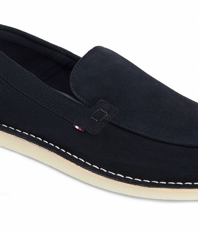 Tommy Hilfiger Ανδρικό Δερμάτινο Μοκασίνι FM0FM05782 DW5 Μπλε