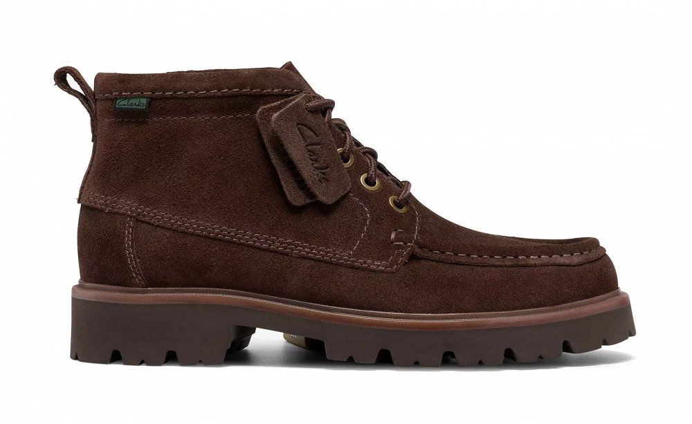 Clarks Ανδρικά Δερμάτινα Μποτάκια Cleyhill Hi 26320159 Brown Suede