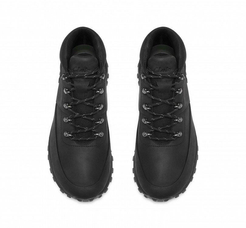 Clarks Ανδρικό Δερμάτινο Αδιάβροχο Μποτάκι ATL Trek Mid GTX 26328024 Μαύρο