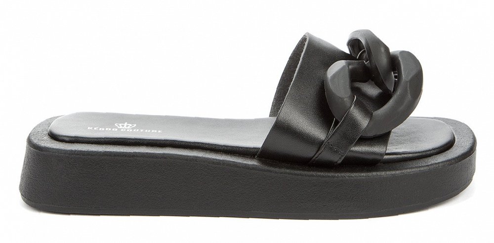 KEDDO London Γυναικείο flat Sandal 837950/01-08E Black
