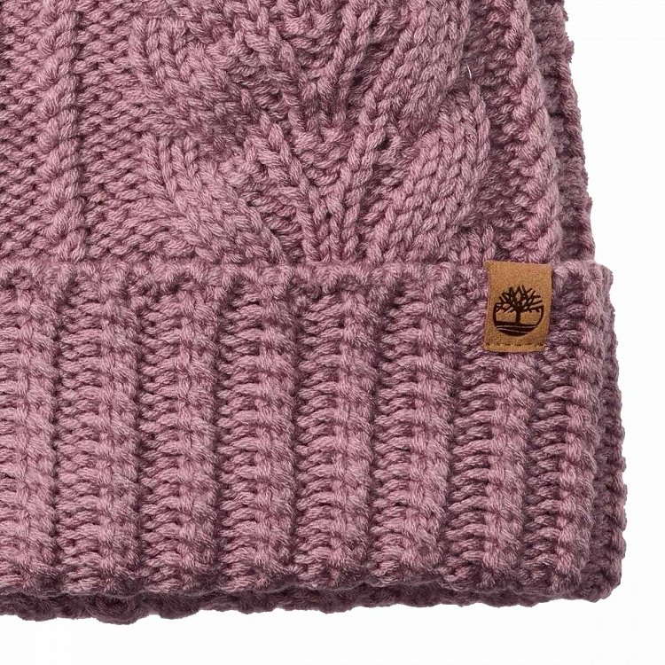 Timberland Cable Pom Beanie TB0A65U2EZH1 Μωβ