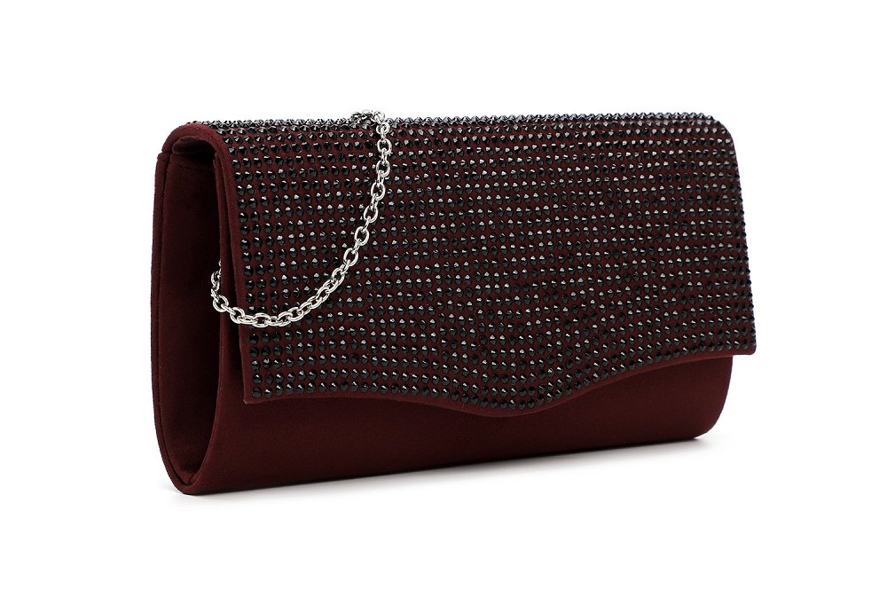 Tamaris Γυναικείο τσαντάκι με Clip Amalia Rhinestone 34787 690 Μπορντό