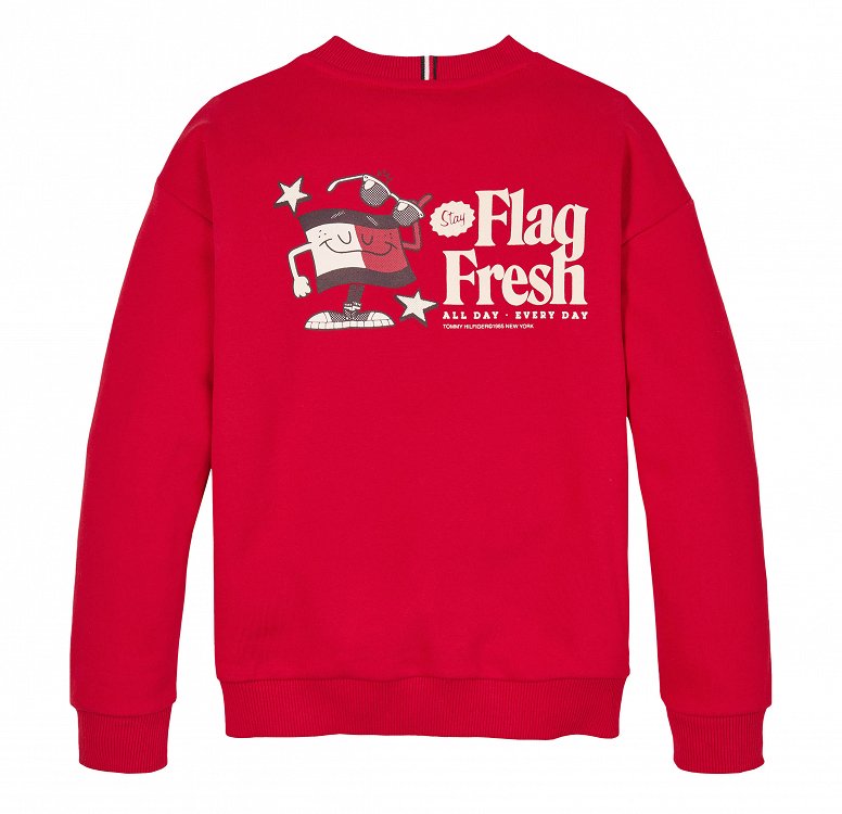 Tommy Hilfiger Παιδική Μπλούζα Για Αγόρια KB0KB09596s XLD Κόκκινο