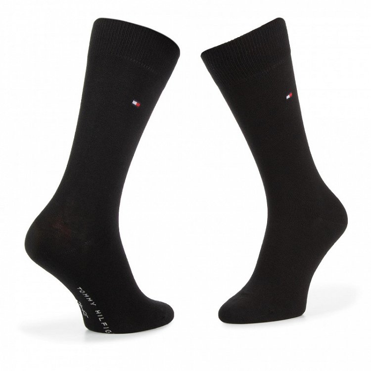 Tommy Hilfiger Σετ 2 Ζευγάρια Ανδρικές Κάλτσες 371111 200 Black
