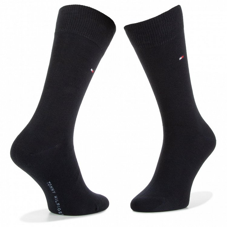 Tommy Hilfiger Σετ 2 Ζευγάρια Ανδρικές Κάλτσες 371111 322 Dark Navy 
