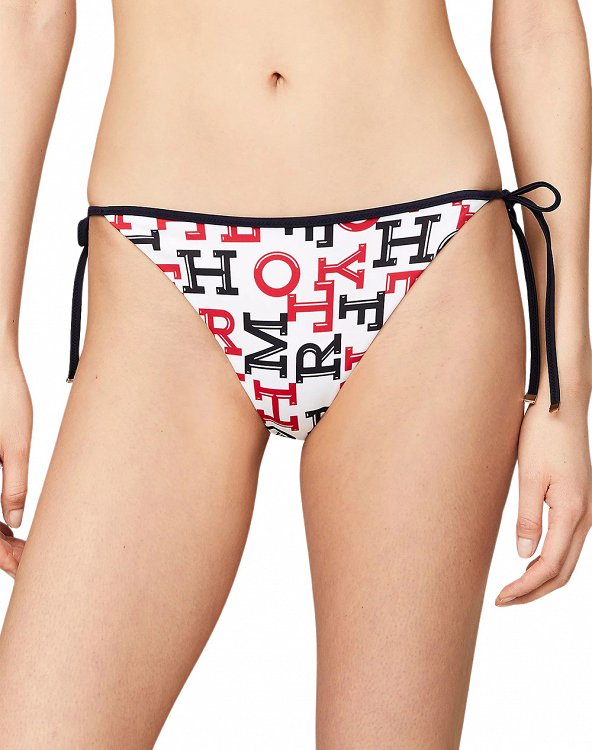 Tommy Hilfiger Cheeky String Side Tie Print UW0UW05316 0K4 Μπλε/Κόκκινο