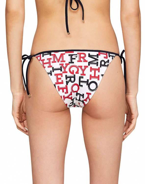 Tommy Hilfiger Cheeky String Side Tie Print UW0UW05316 0K4 Μπλε/Κόκκινο