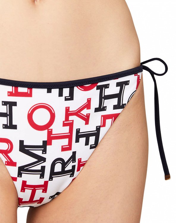 Tommy Hilfiger Cheeky String Side Tie Print UW0UW05316 0K4 Μπλε/Κόκκινο