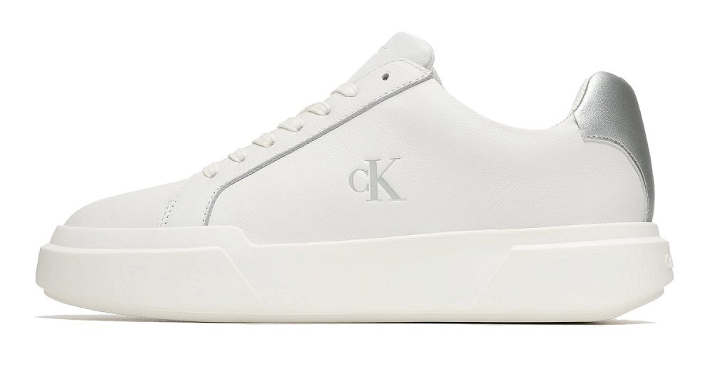 Calvin Klein Γυναικείο Δερμάτινο Sneaker YW0YW01948 0LC Λευκό