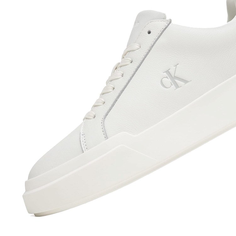 Calvin Klein Γυναικείο Δερμάτινο Sneaker YW0YW01948 0LC Λευκό