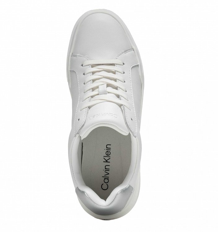 Calvin Klein Γυναικείο Δερμάτινο Sneaker YW0YW01948 0LC Λευκό