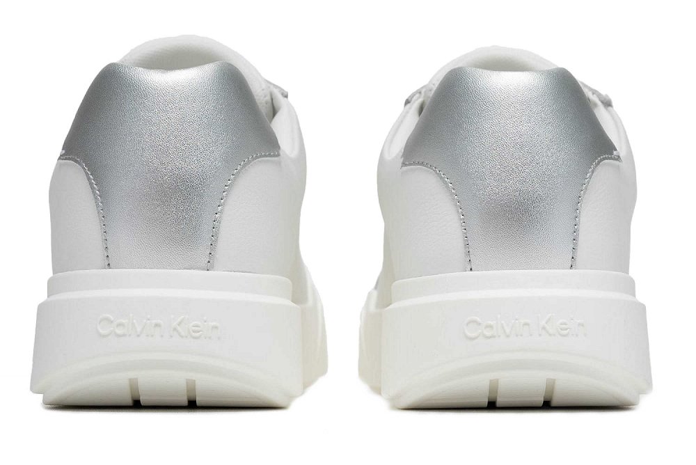 Calvin Klein Γυναικείο Δερμάτινο Sneaker YW0YW01948 0LC Λευκό