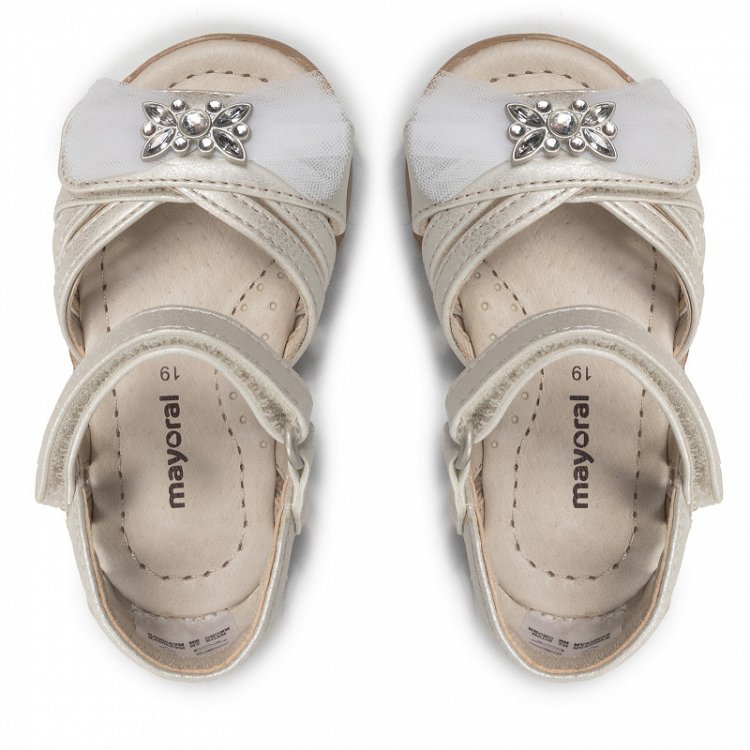 Mayoral Σανδάλια αμπιγιέ φιόγκος baby κορίτσι 22-41352-084 Φίλντισι