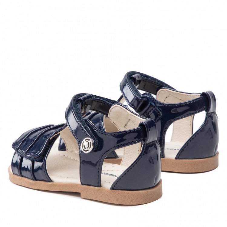 Σανδάλια εφέ λουστρίνι baby κορίτσι 22-41354-091 Ναυτικό μπλε