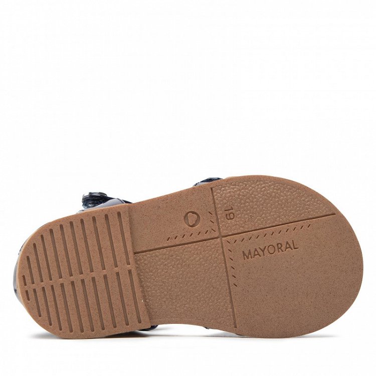 Σανδάλια εφέ λουστρίνι baby κορίτσι 22-41354-091 Ναυτικό μπλε