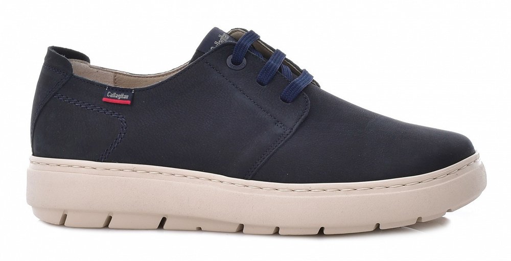 Callaghan Δερμάτινο Ανδρικό Casual 60600 Μπλέ