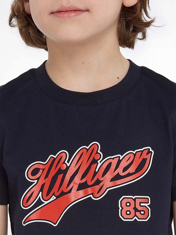 Tommy Hilfiger Script Tee S/S KB0KB08679 Deser Sky Μπλε