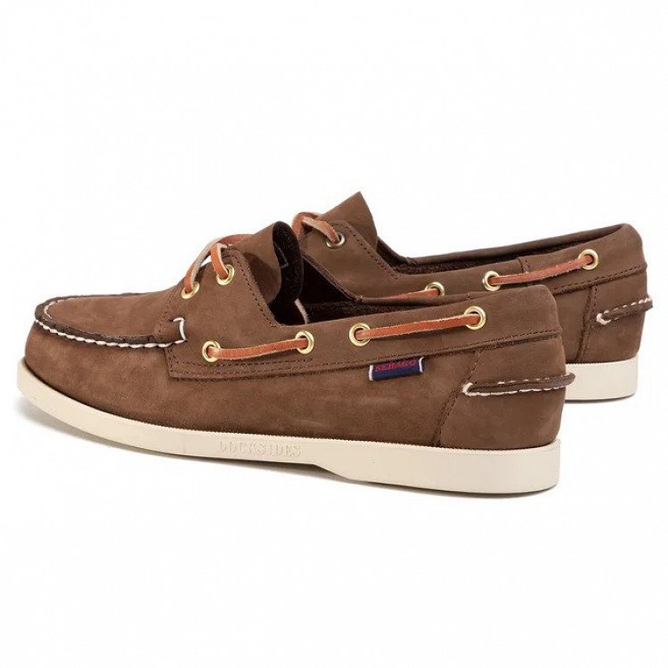 Sebago Docksides Portland Nubuck 7000GA0 ACO Dk Brown