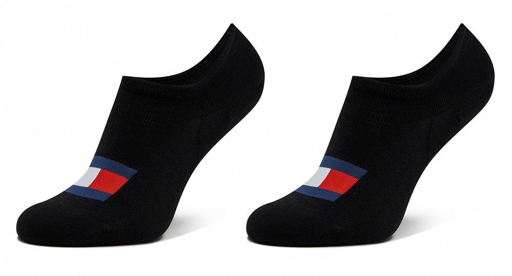 Tommy Hilfiger Σετ 2 Ζευγάρια Κοντές Κάλτσες 701228224 003 Μαύρο