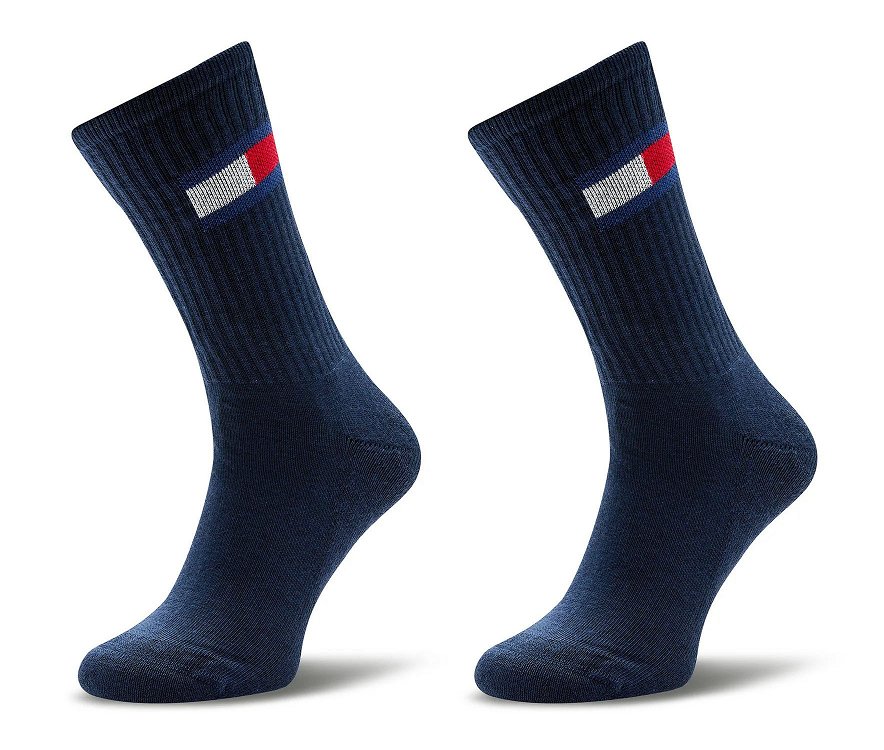Tommy Hilfiger Σετ 2 Ζευγάρια Ψηλές Κάλτσες 701229940 001 Μπλε