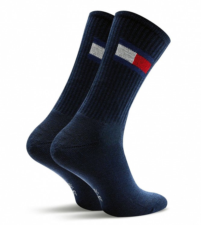 Tommy Hilfiger Σετ 2 Ζευγάρια Ψηλές Κάλτσες 701229940 001 Μπλε