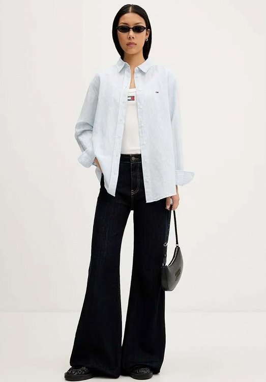 Tommy Hilfiger Jeans Γυναικεία Τσάντα Ώμου AW0AW18773 BDS Μαύρο