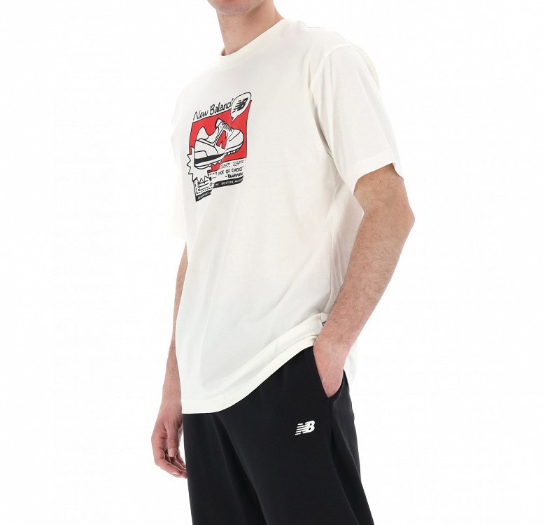 New Balance Ανδρικό T-Shirt Sport Essentials AD MT41593 Μπεζ