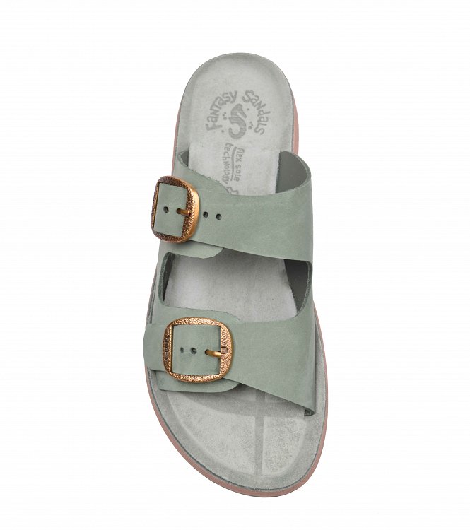 Fantasy Sandals Γυναικείο Δερμάτινο Flat Πέδιλο Maya S943