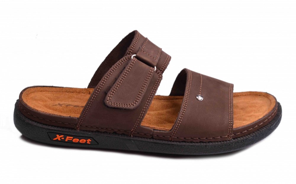 Apostolidis Shoes Ανδρική Παντόφλα A85 Καφέ