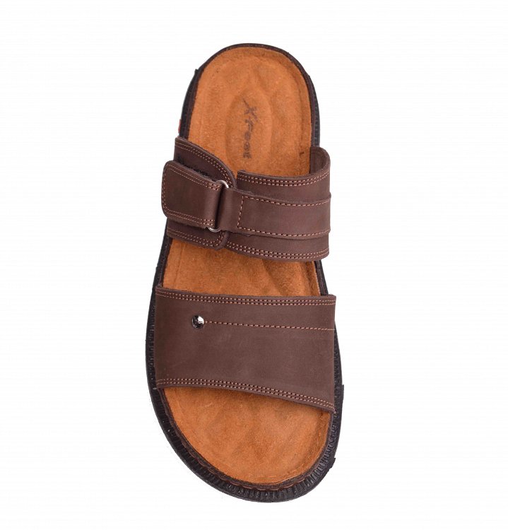 Apostolidis Shoes Ανδρική Παντόφλα A85 Καφέ