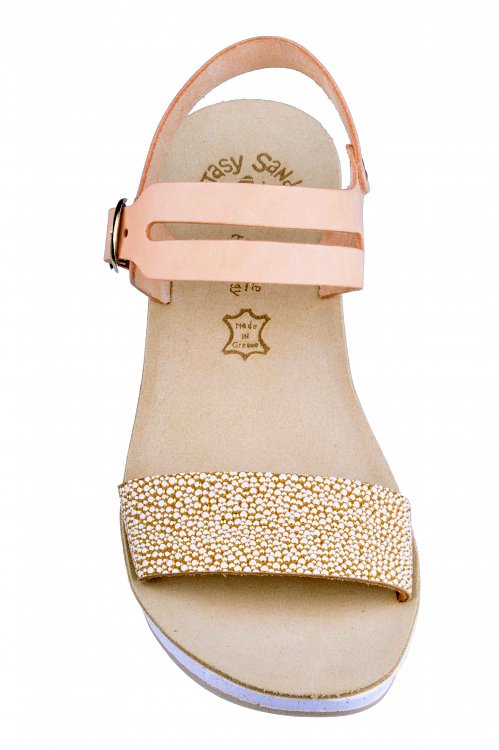 Fantasy Sandals Δερμάτινη Πλατφόρμα S-5005 Φυσικό