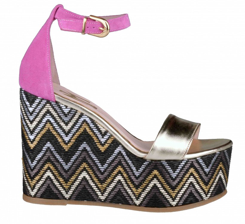 Bacali Collection A17-3408 Χρυσο/Φουξια