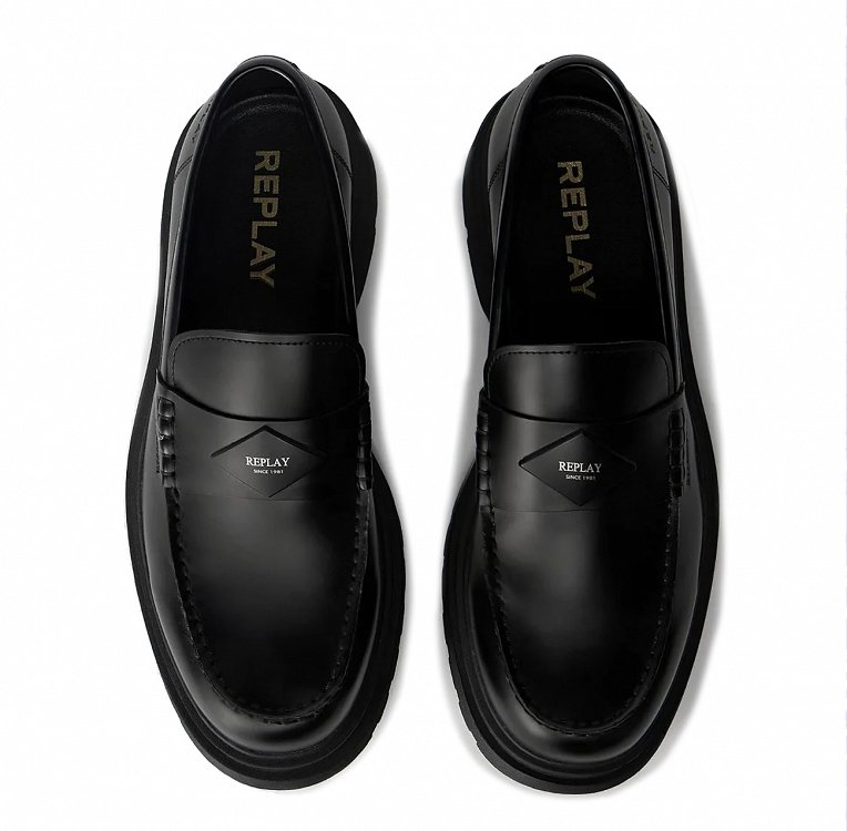 Replay Ανδρικό Loafer Pierce Lab GMC1H.000.C0200S C098 Μαύρο