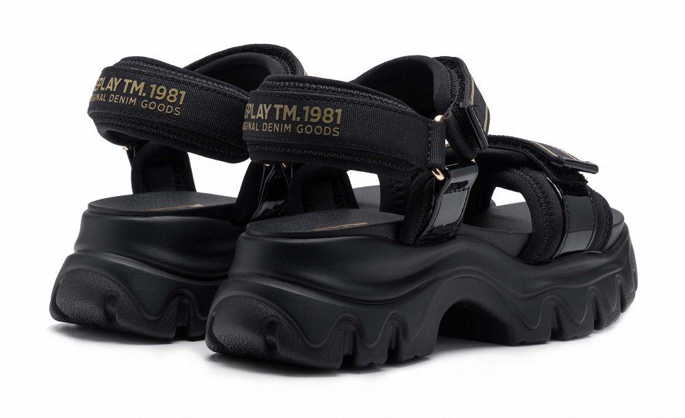 Replay Πέδιλο Flat Juyce Jr2 JP140005T Μαύρο