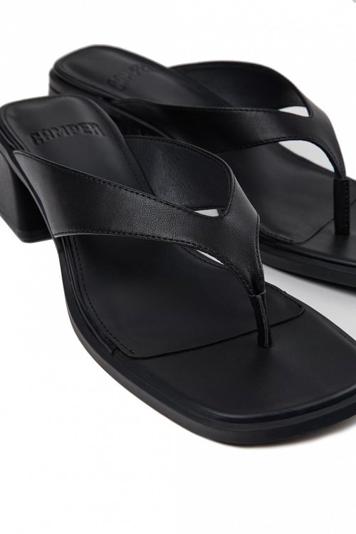 Camper Δερμάτινο Mule Kora Sandal K201912-001 Μαύρο