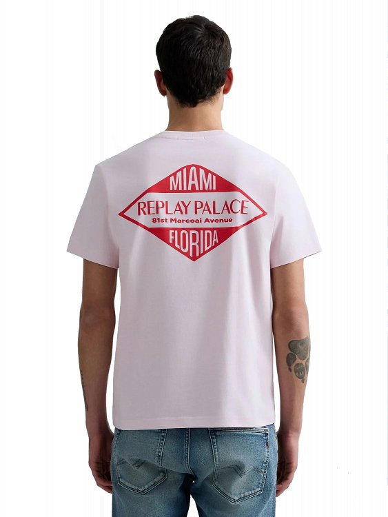 Replay Ανδρικό T-Shirt M3344.000.2660 Ροζ