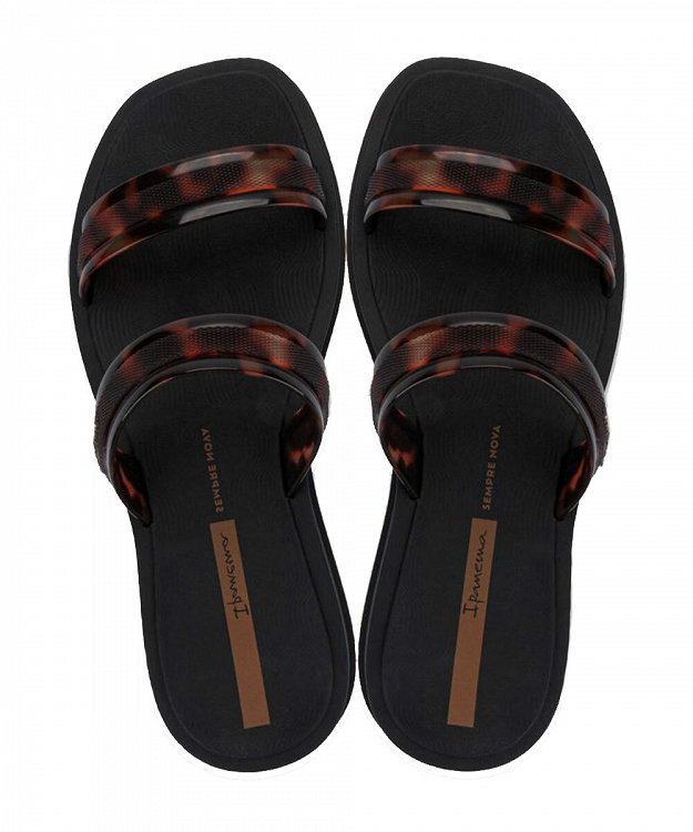 Ipanema Glow Trendy Slide Ad 27421-BR850 Black/Turtle/Brown