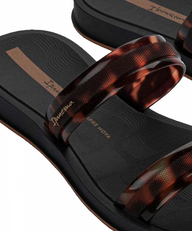 Ipanema Glow Trendy Slide Ad 27421-BR850 Black/Turtle/Brown