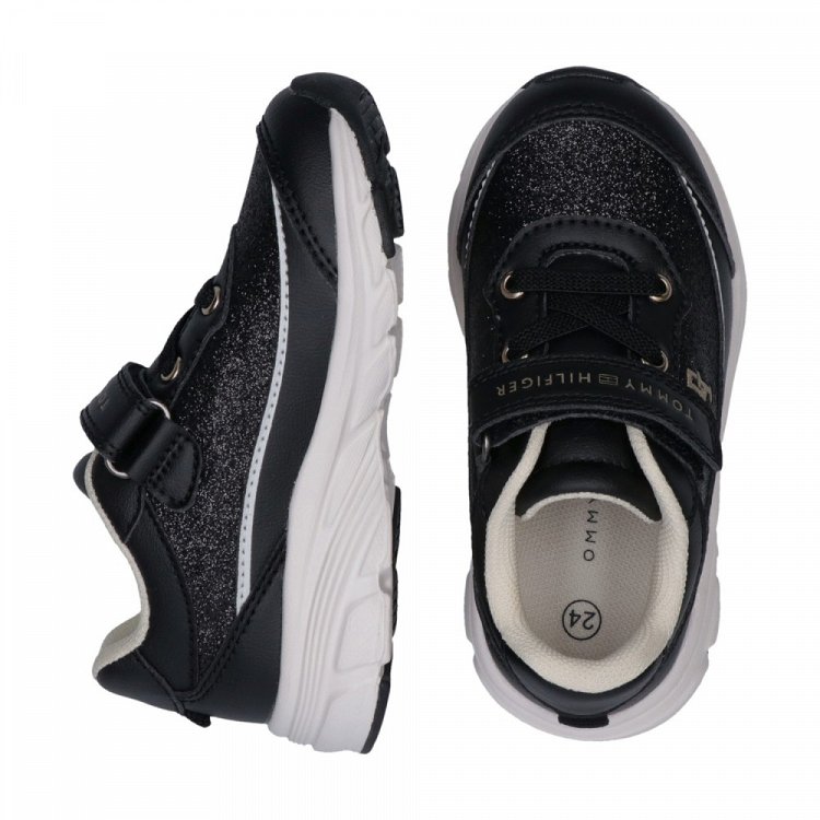 Tommy Hilfiger Παιδικό Sneaker Για Κορίτσια T1A9-35108-1956 Μαύρο