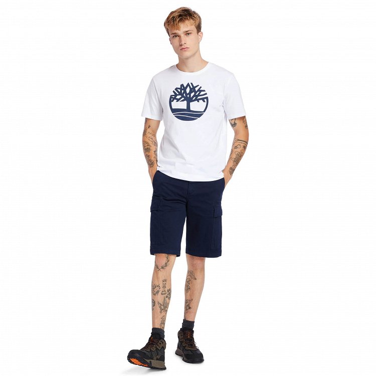 Timbeland Tree Logo Short Sleeve A2C2R 100 Regular Fit White