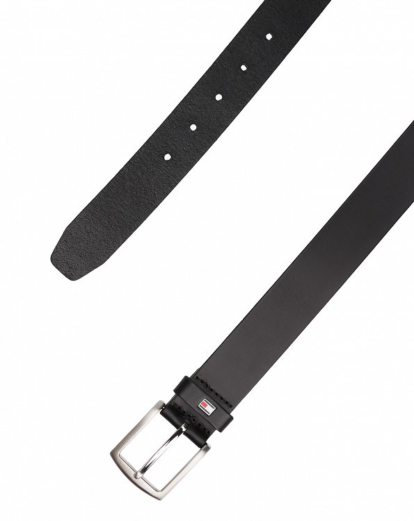 Tommy Hilfiger Ανδρική Δερμάτινη Ζώνη New Denton 3.5 AM0AM08360 990 Μαύρο